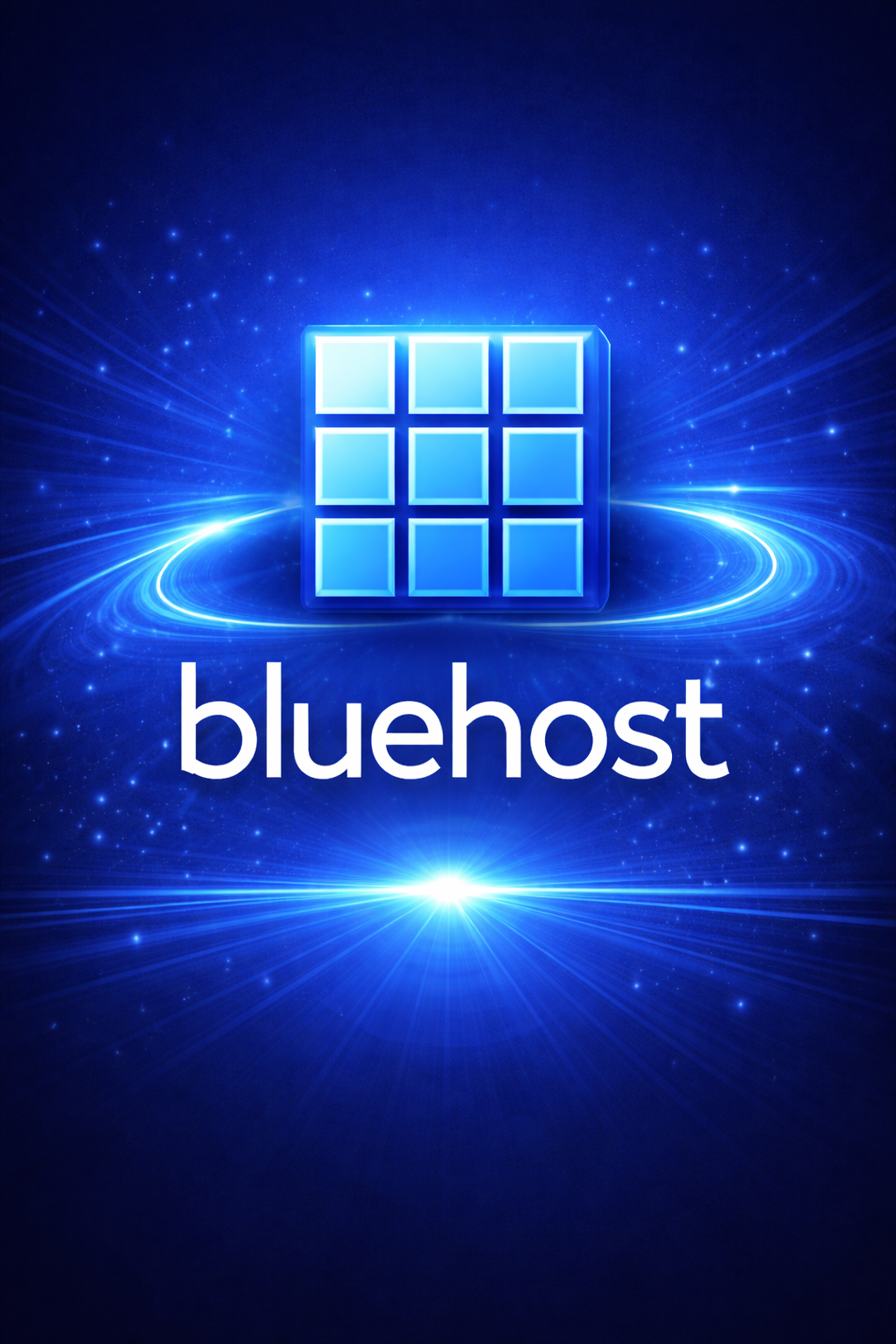 Bluehost logo, recommended by WordPress.org as the best beginner-friendly web hosting with a free domain.